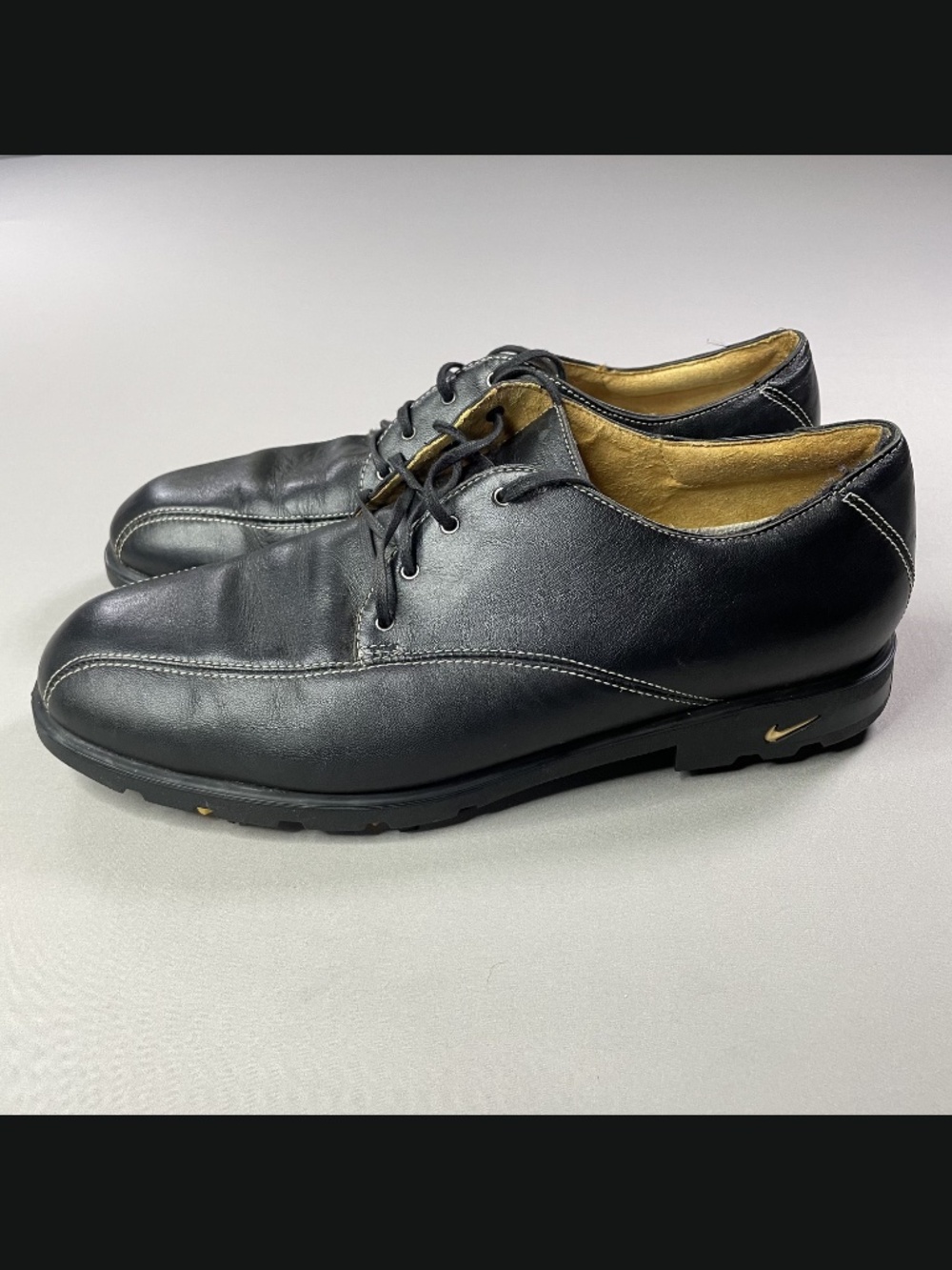 Nike Tiger Woods Shoes Mens 10.5 black leather TW Last golf cleats vintage sport - Picture 4 of 11